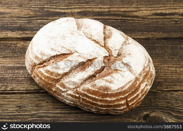 fresh white bread on dark background