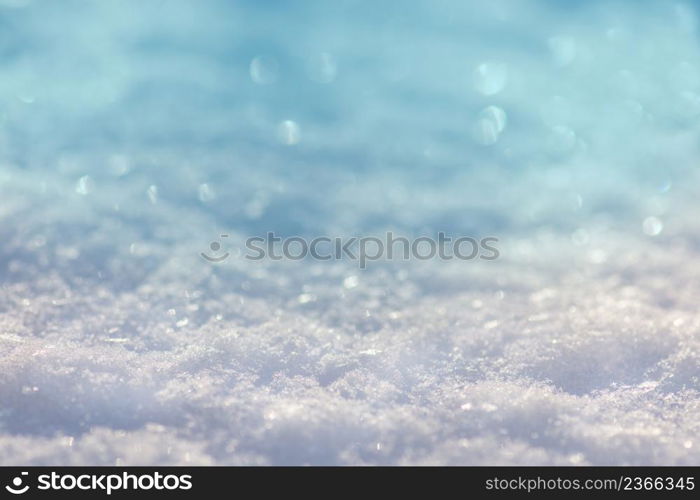 Fresh winter wonderland white snow texture. Fresh snow texture. Background texture of fresh winter pure snow