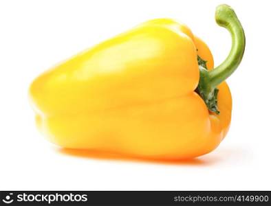 fresh yellow paprika isolated on white