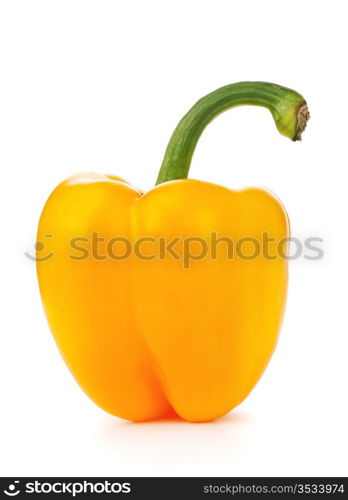 fresh yellow paprika isolated on white background