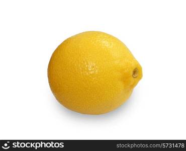 Fresh yellow ripe lemon over the white background&#xA;