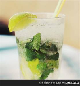Freshly made mojito in a glass