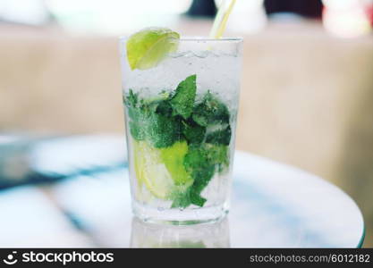 Freshly made mojito in a glass