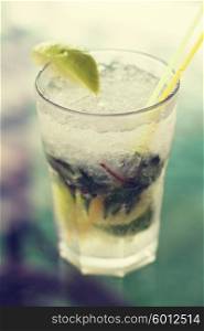 Freshly made mojito in a glass
