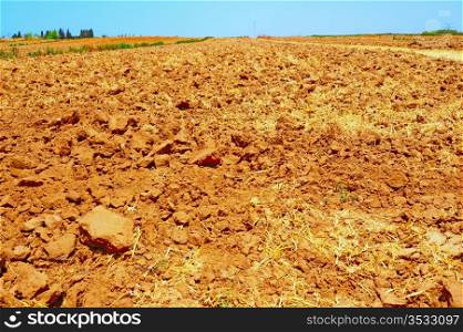 Freshly Plowed Field In Spring Ready For Cultivation