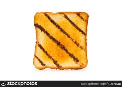 Freshly toasted bread isolated on the white background