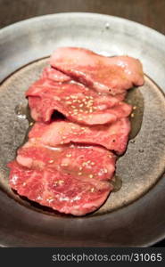 Freshness Japanese kalbi wagyu meat BBQ yakiniku