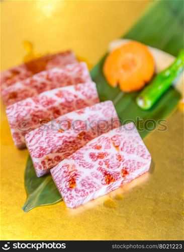 Freshness Japanese wagyu short rib matsusaka beef for BBQ yakiniku