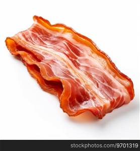 Fried bacon isolated on white background