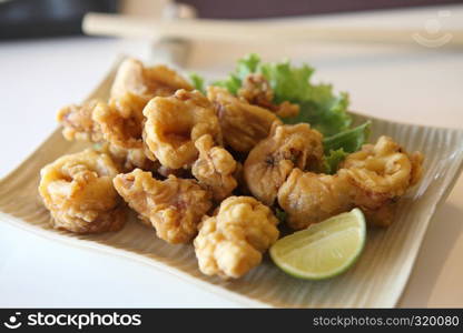 Fried Calamari. Deep-fried Squid