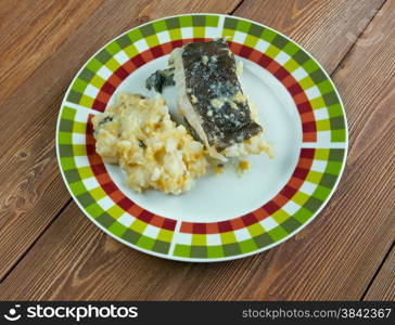fried catfish with mashed potatoes