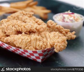 Fried chicken and other food
