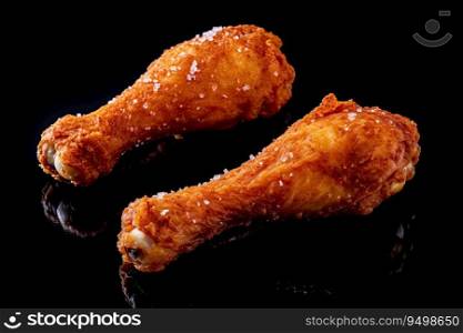 Fried chicken Drumstick with Kethcup, Generative AI