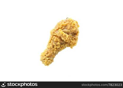 Fried chicken isolated on white background for easy go use.