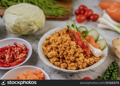 Fried Chicken Pop with Chili Scallions and tomatoes.