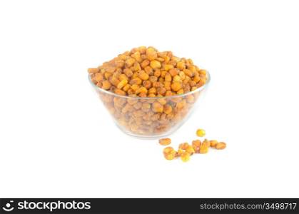 fried corn isolated on a white background
