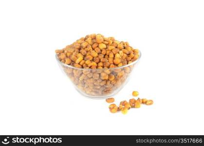 fried corn isolated on a white background