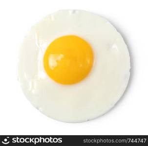 Fried egg isolated on white background.. Fried egg