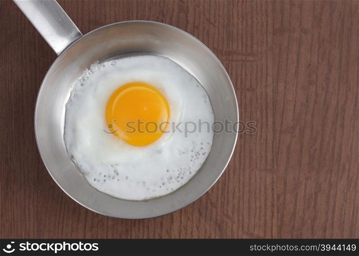 fried eggs on metal pan