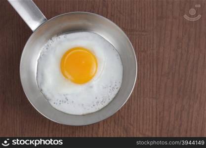 fried eggs on metal pan