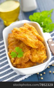 Fried fish in a batter