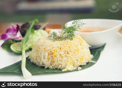 fried rice with crab