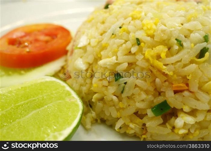 Fried rice with crab ,a famous Thai cuisine