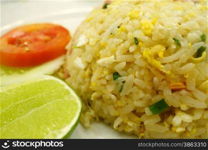 Fried rice with crab ,a famous Thai cuisine