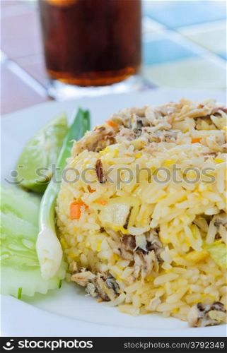 Fried rice with crab ,Thai cuisine