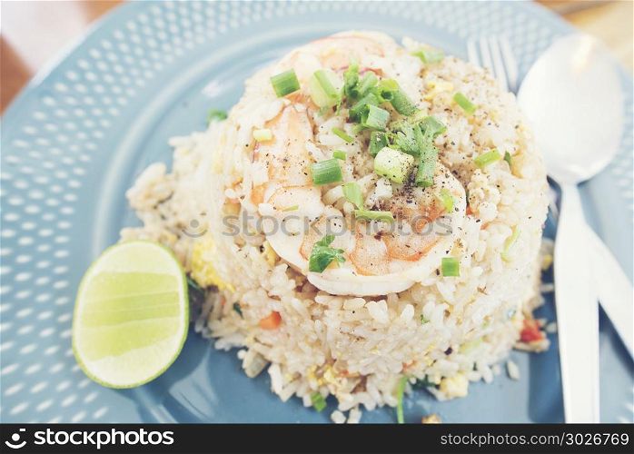Fried rice with shrimp, Thai food