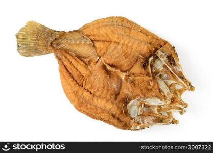 fried snapper isolated on white