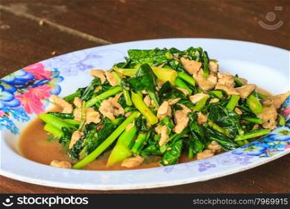 Fried Young Chinese Kale With Oyster Sauce