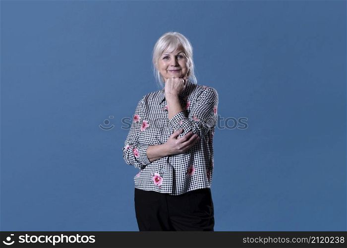 friendly elderly woman