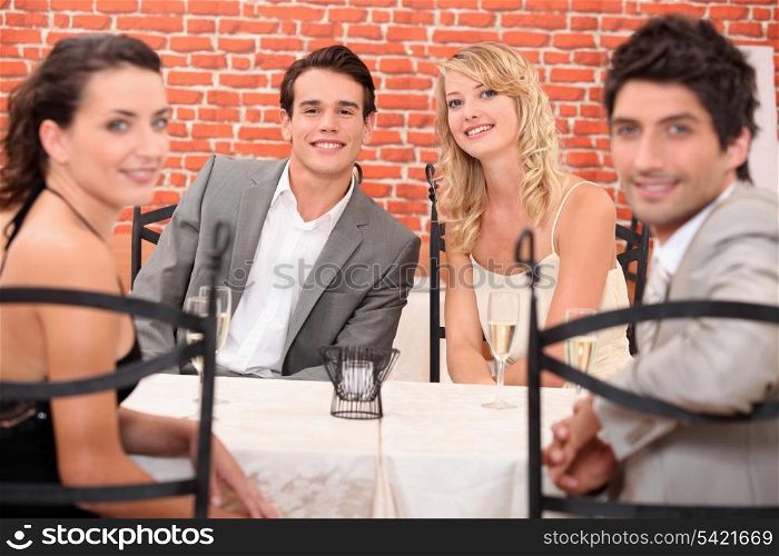 friends at table