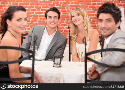 friends at table