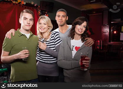 Friends in a bar