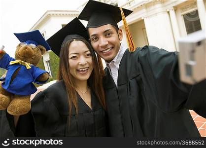 Friends Taking Picture Together at Graduation