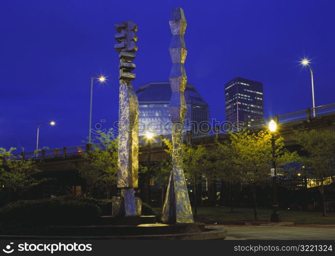 Friendship Circle Sculpture in Portland Oregon