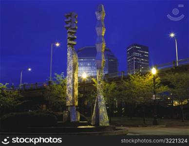 Friendship Circle Sculpture in Portland Oregon