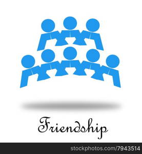 Friendship concept image with hi-res rendered artwork that could be used for any graphic design.. Friendship