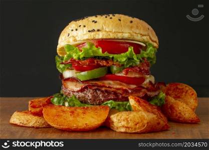 fries hamburger