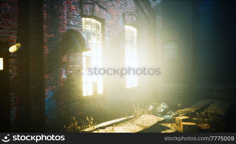 frightening abandoned factory at night