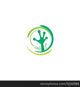 Frog animal logo and symbol vector template.