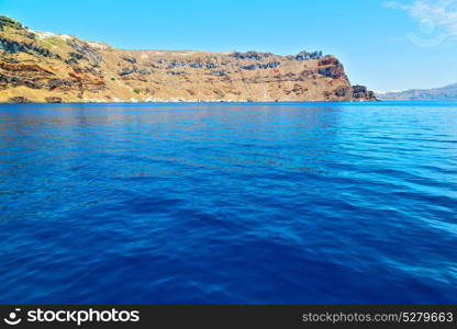 from boat in europe greece santorini island house and rocks the sky