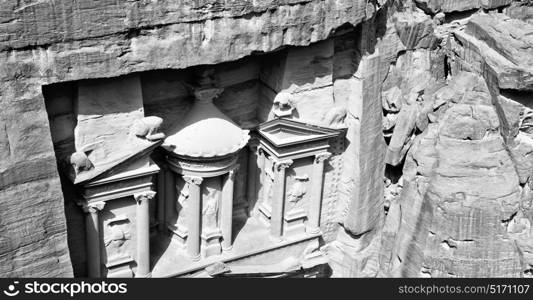 from high the antique site of petra in jordan the beautiful wonder of the world