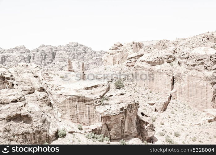 from high the antique site of petra in jordan the beautiful wonder of the world