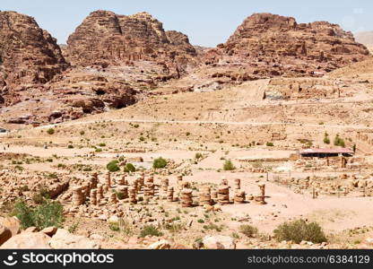 from high the antique site of petra in jordan the beautiful wonder of the world