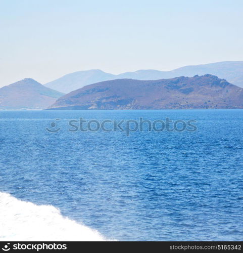 from the boat greece islands in mediterranean sea and sky