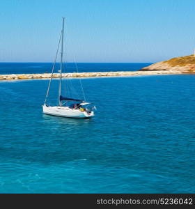 from the boat greece islands in mediterranean sea and sky