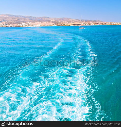 from the boat greece islands in mediterranean sea and sky